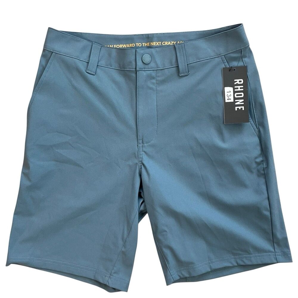 Rhone Shorts Mens 28 Shadow Blue 9"‎ Inch Commuter Flex-Knit Casual Preppy